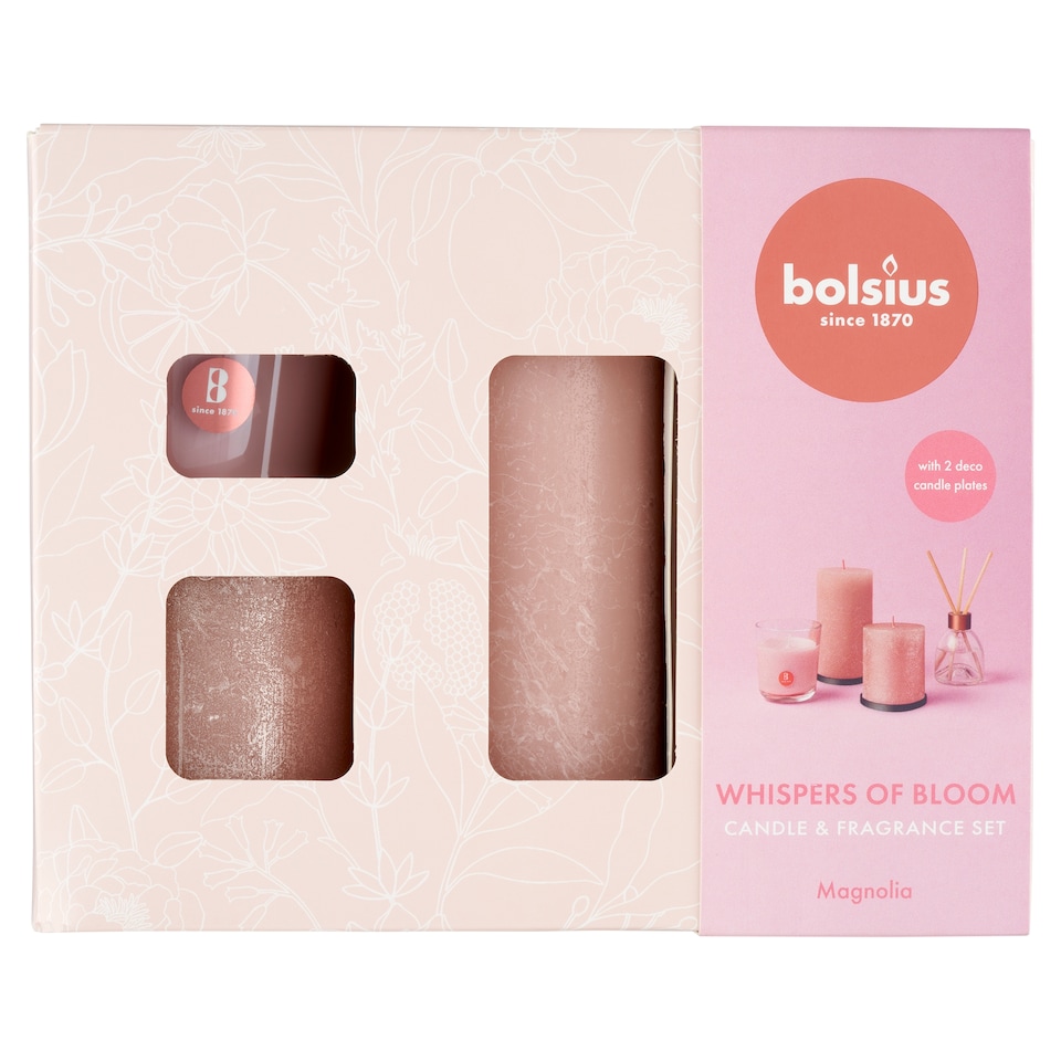 Bolsius Magnolia Whispers of Bloom Candle & Fragrance Set