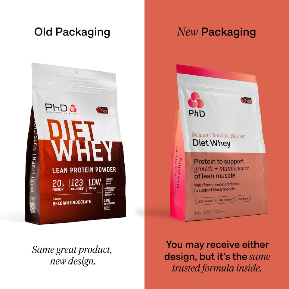 image 1 of PhD Diet Whey Protein Powder - Belgian Chocolate 1kg