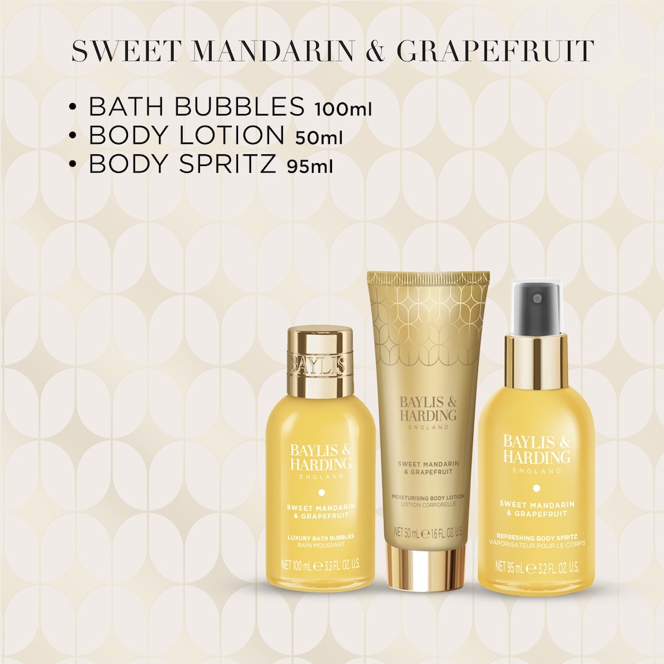 image 1 of Baylis & Harding Sweet Mandarin & Grapefruit Pamper Trio Gift Set