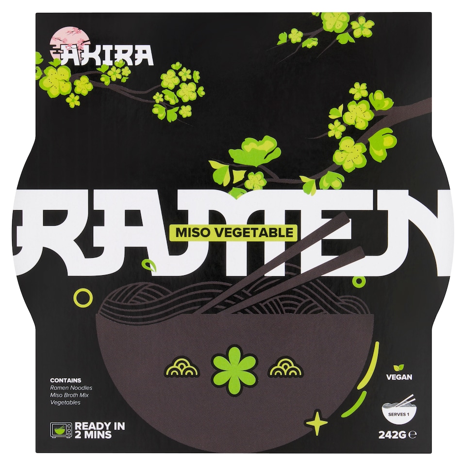 Akira Miso Vegetable Ramen Noodle Bowl 242g