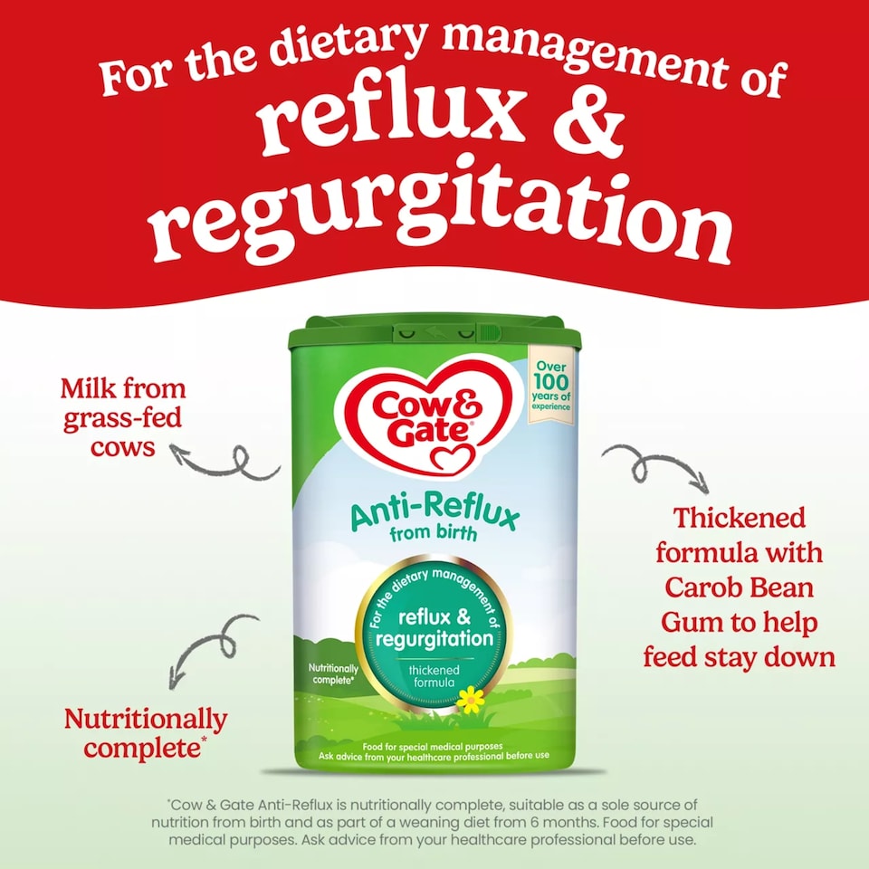 image 1 of Cow & Gate Anti-Reflux Baby Milk Formula Powder from Birth 800g