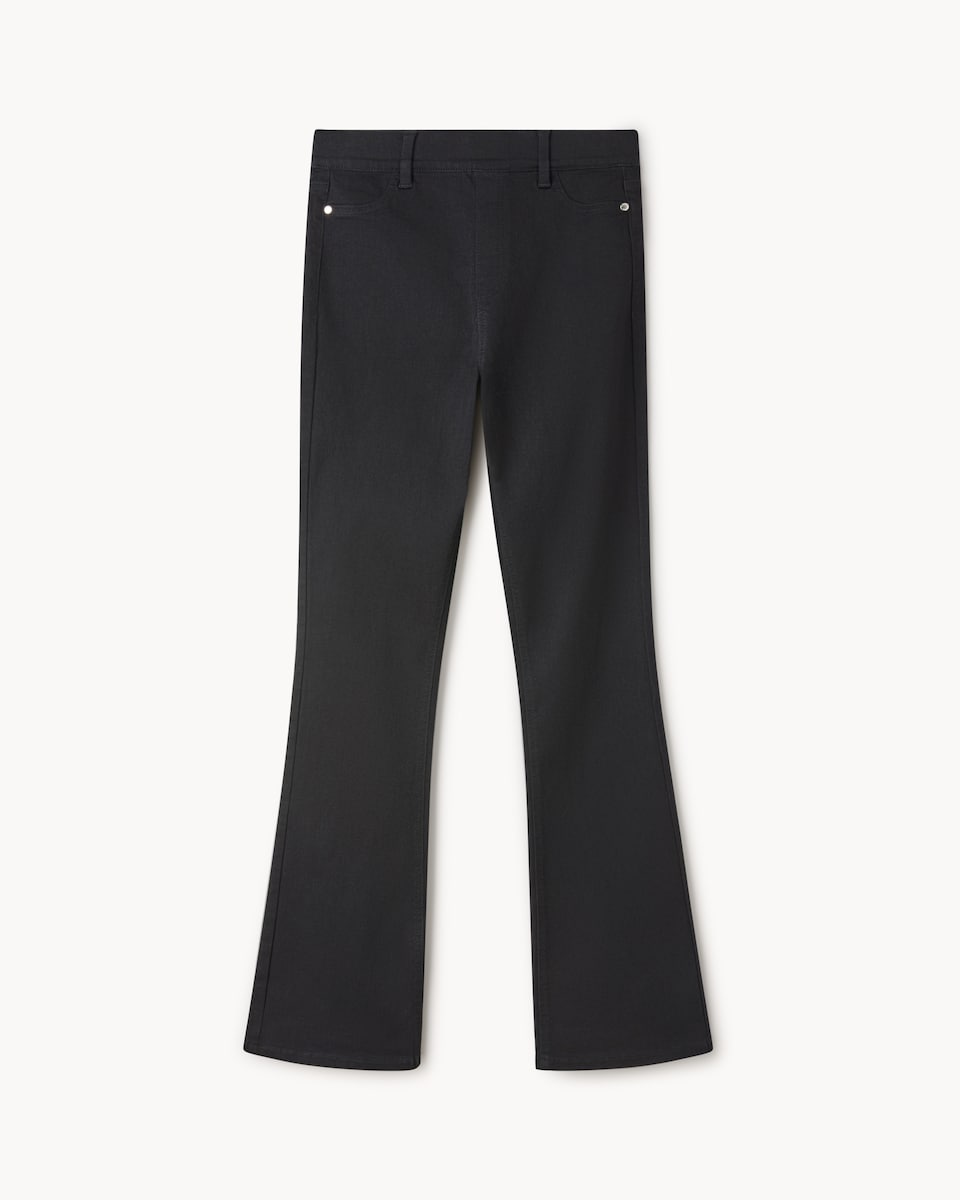 image 1 of F&F High Rise Flared Jeggings in Black