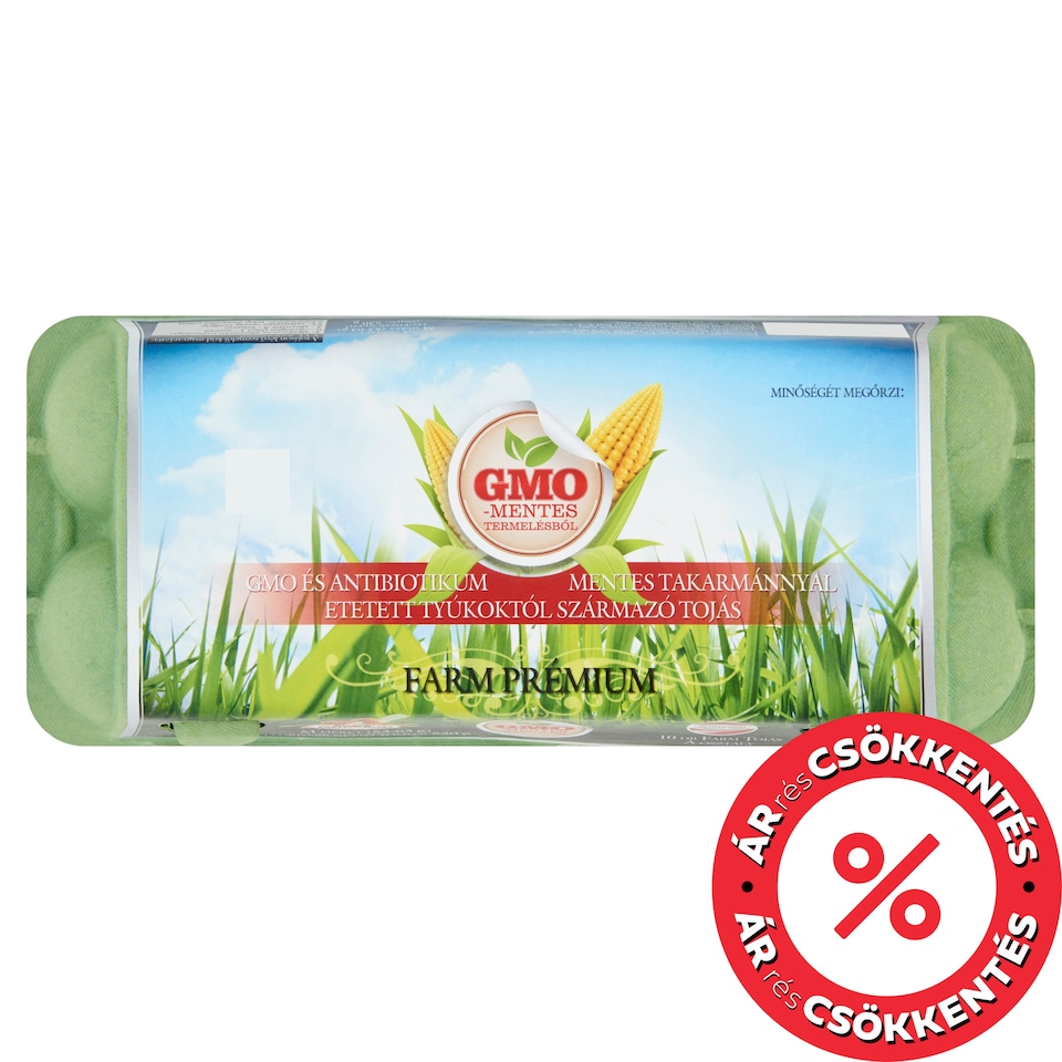Farm Tojás Farm Prémium GMO Free Farm Eggs M 10 pcs