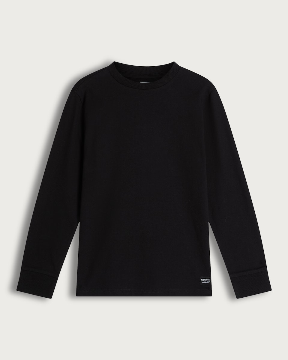 F&F Boys Pure Cotton Long Sleeved T-Shirt in Black