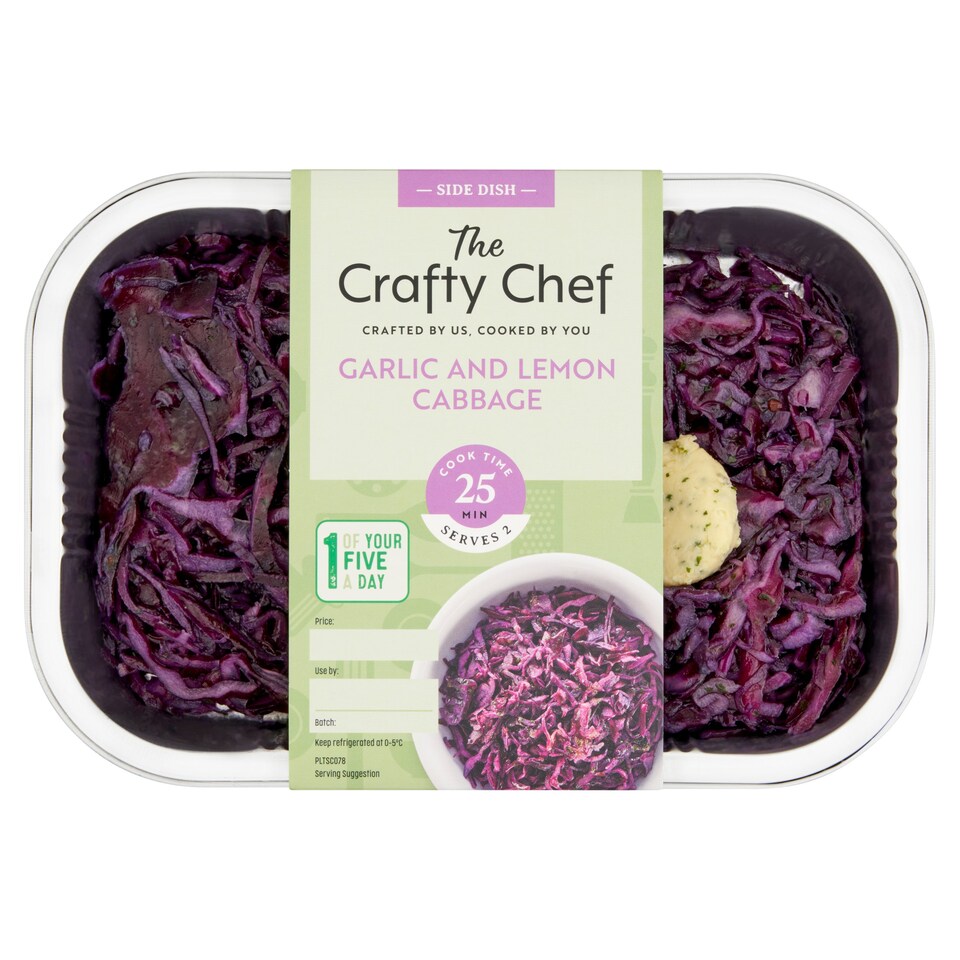 The Crafty Chef Garlic and Lemon Cabbage 285g