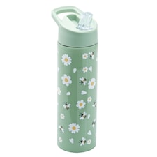 Smash Sage Daisy Bee Stainless Steel Sipper Water Bottle 750ml