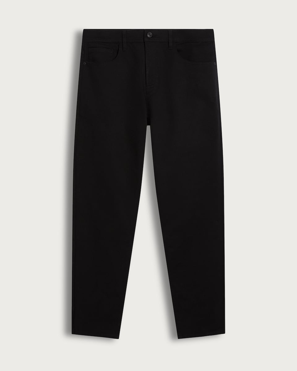 F&F Cotton Rich Straight Leg Tapered Jeans in Black