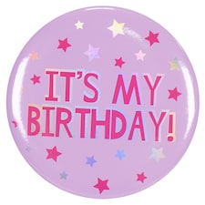 Large Pink Birthday Badge