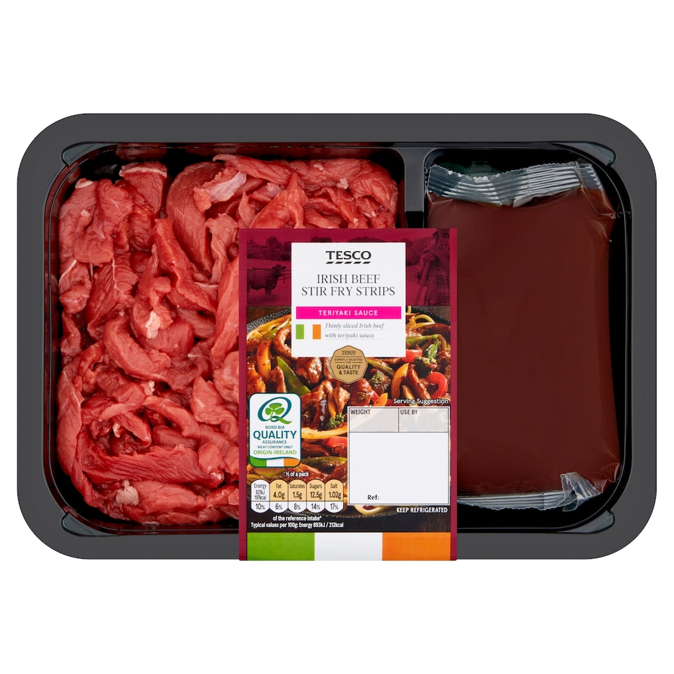 Tesco Irish Beef Stir Fry Strips 500g