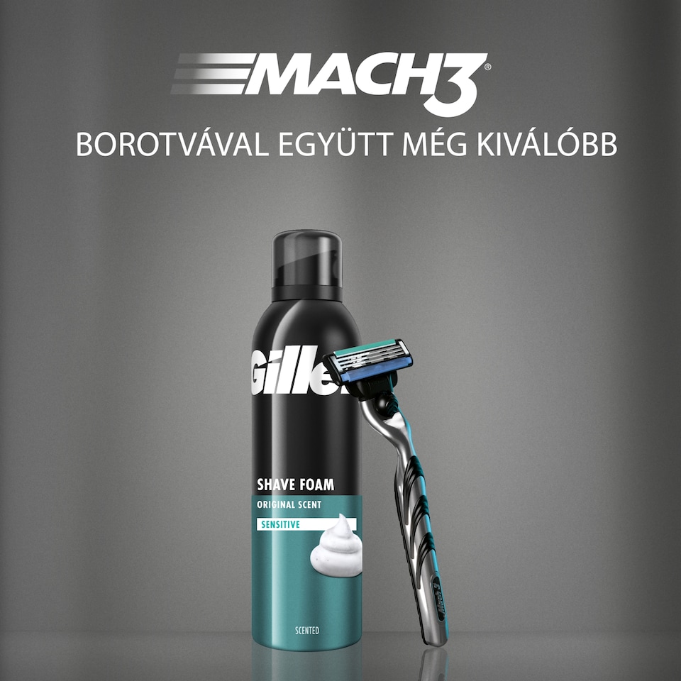 image 1 of Gillette Classic Sensitive Borotvahab, Érzékeny Bőrre, 300ml