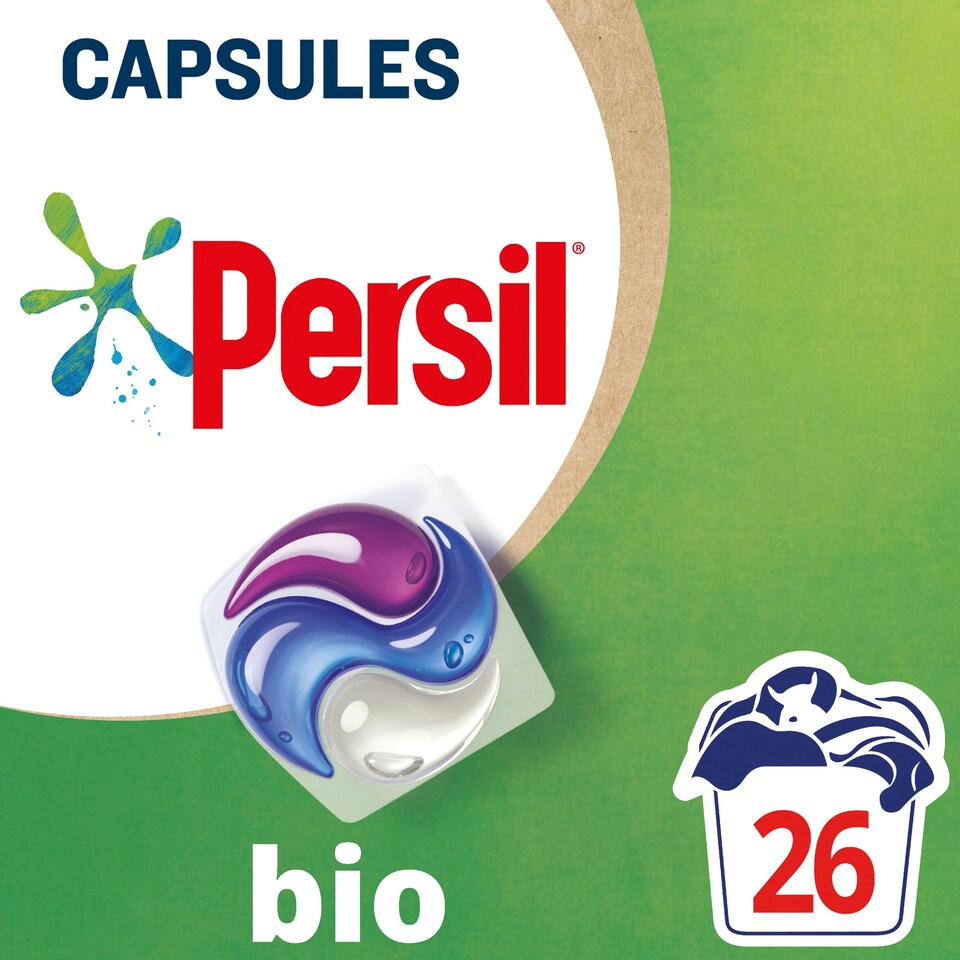image 1 of Persil Bio 3 in 1 Washing Detergent Capsules 26 Washes 548.6g