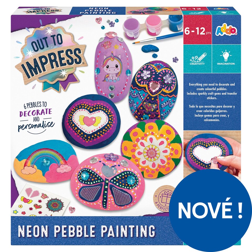 Obrázek 1 pro produkt Addo Out to Impress Neon Pebble Painting kreativní sada
