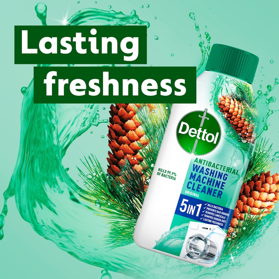 image 1 of Dettol Antibacterial Limescale Washing Machine Cleaner 250ml