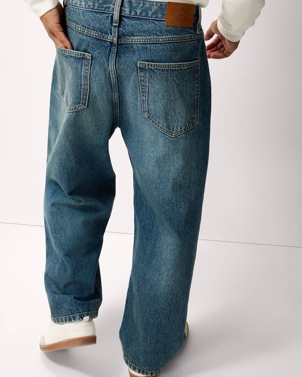 image 1 of RDA Pure Cotton Loose Fit Jeans in Blue