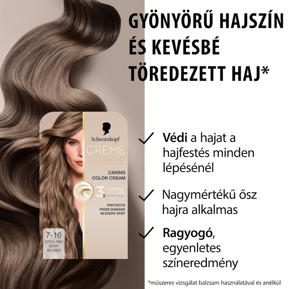 image 1 of Schwarzkopf Creme Supreme Permanent Color Creme 7-16 Cool Ash Blonde