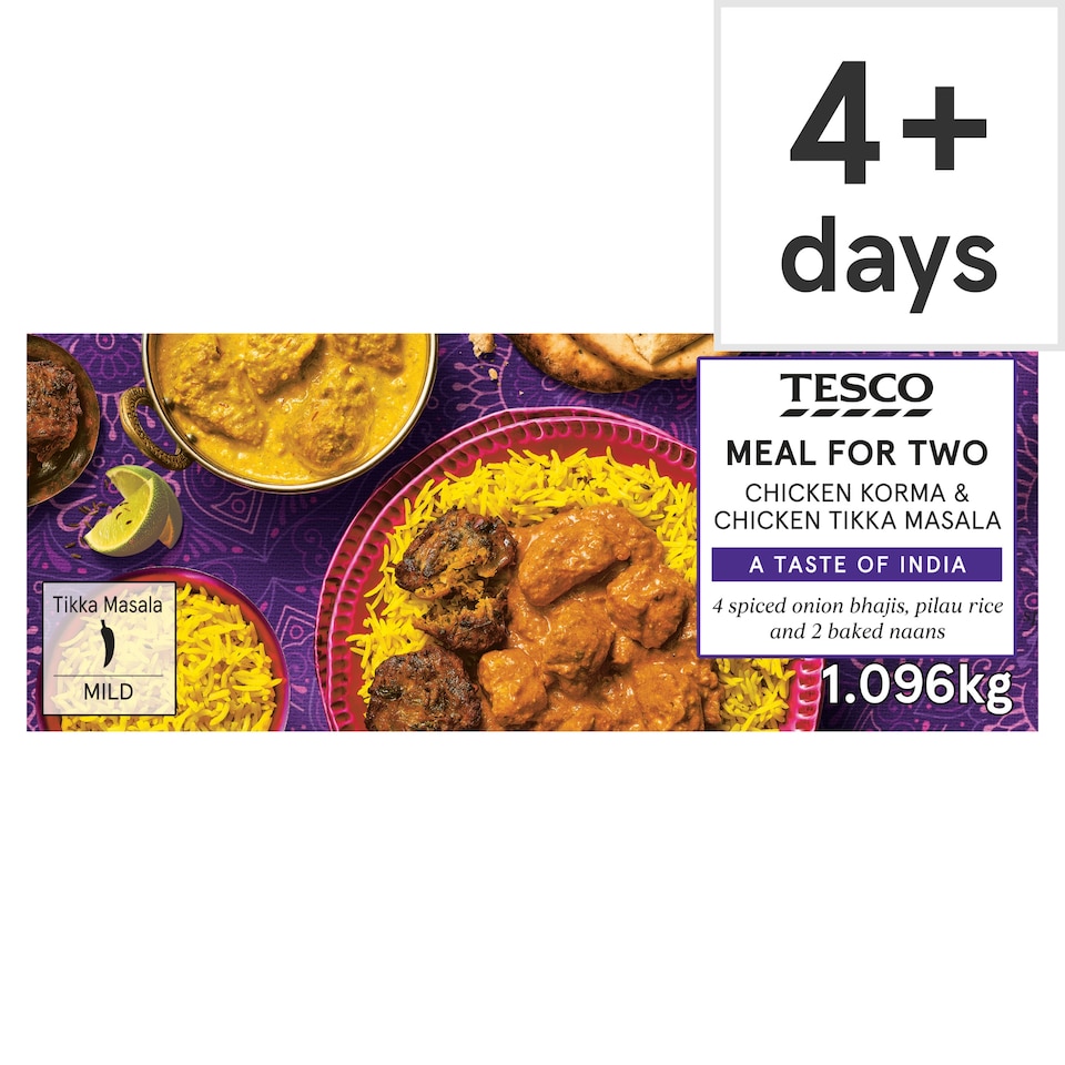 Tesco Chicken Korma & Chicken Tikka  1.096kg