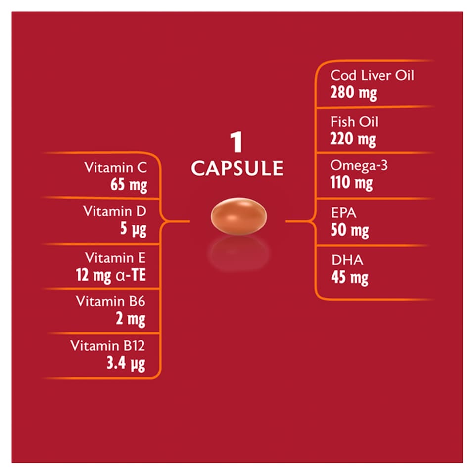 image 1 of Seven Seas Cod Liver Oil Plus Multivitamins with Omega-3 & Vitamin D - 90s