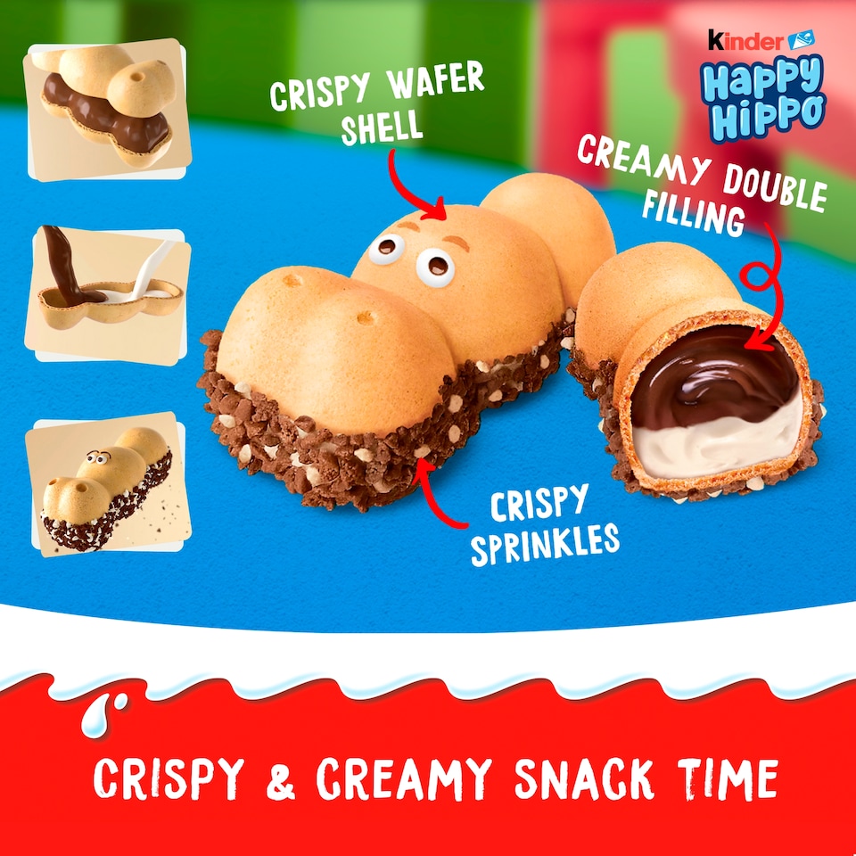 image 1 of Kinder Happy Hippo Cocoa Cream 5 Pack