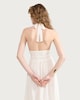 image 3 of F&F Pure Cotton Halter Neck Midi Beach Dress in Ivory
