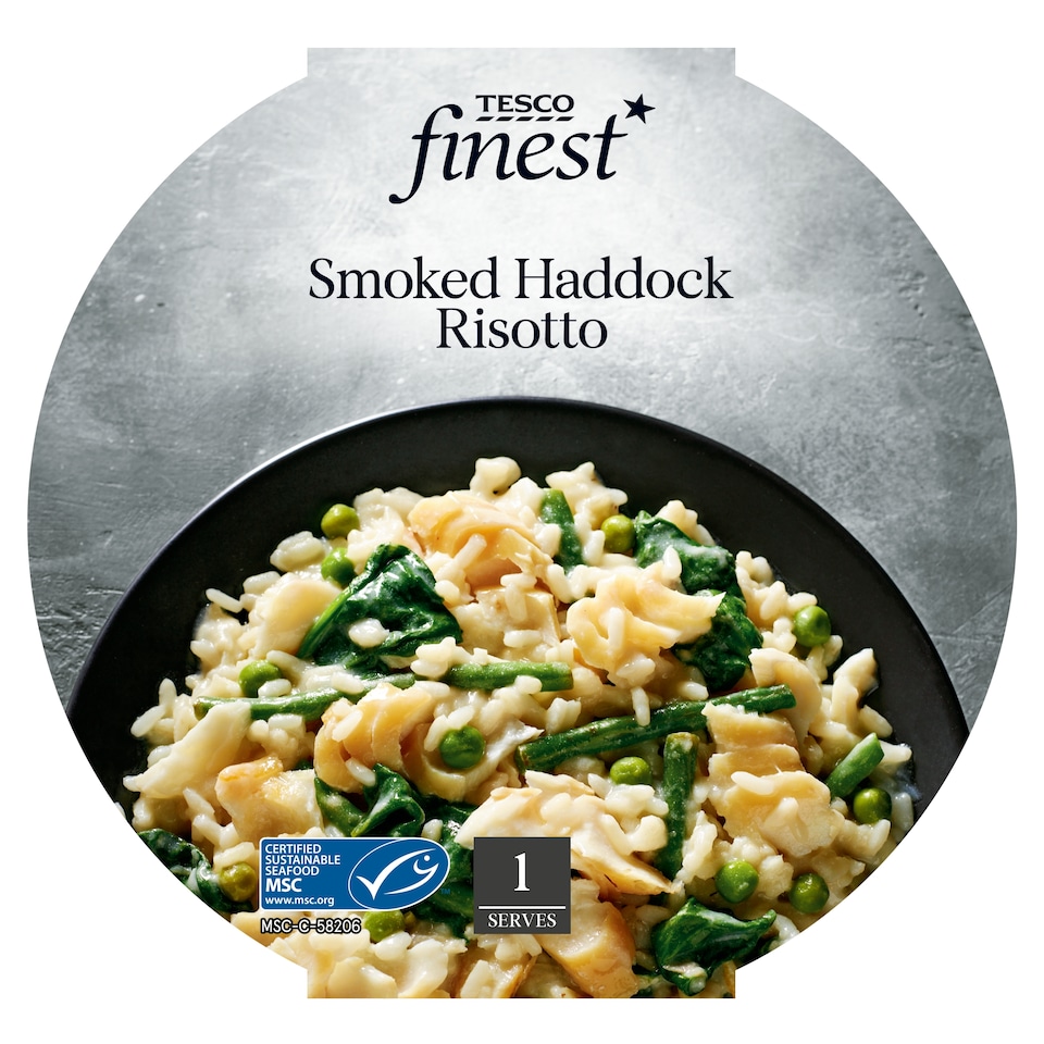 Tesco Finest Smoked Haddock Risotto 395G