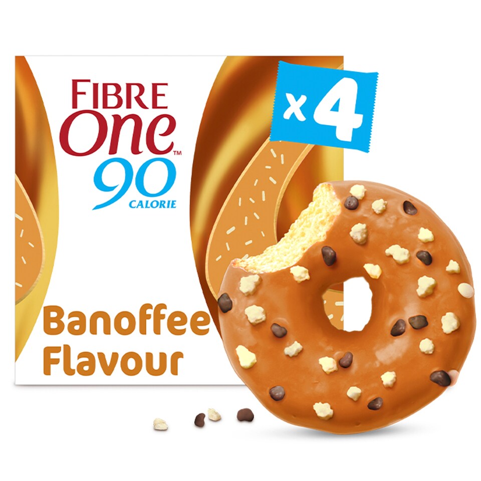 image 1 of Fibre One 90 Calorie Doughnut Banoffee 4X23g