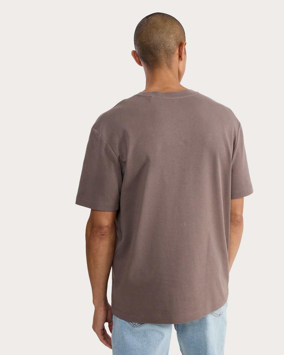image 1 of The F&F Edit Pure Cotton Heavyweight Oversized T-Shirt in Stone