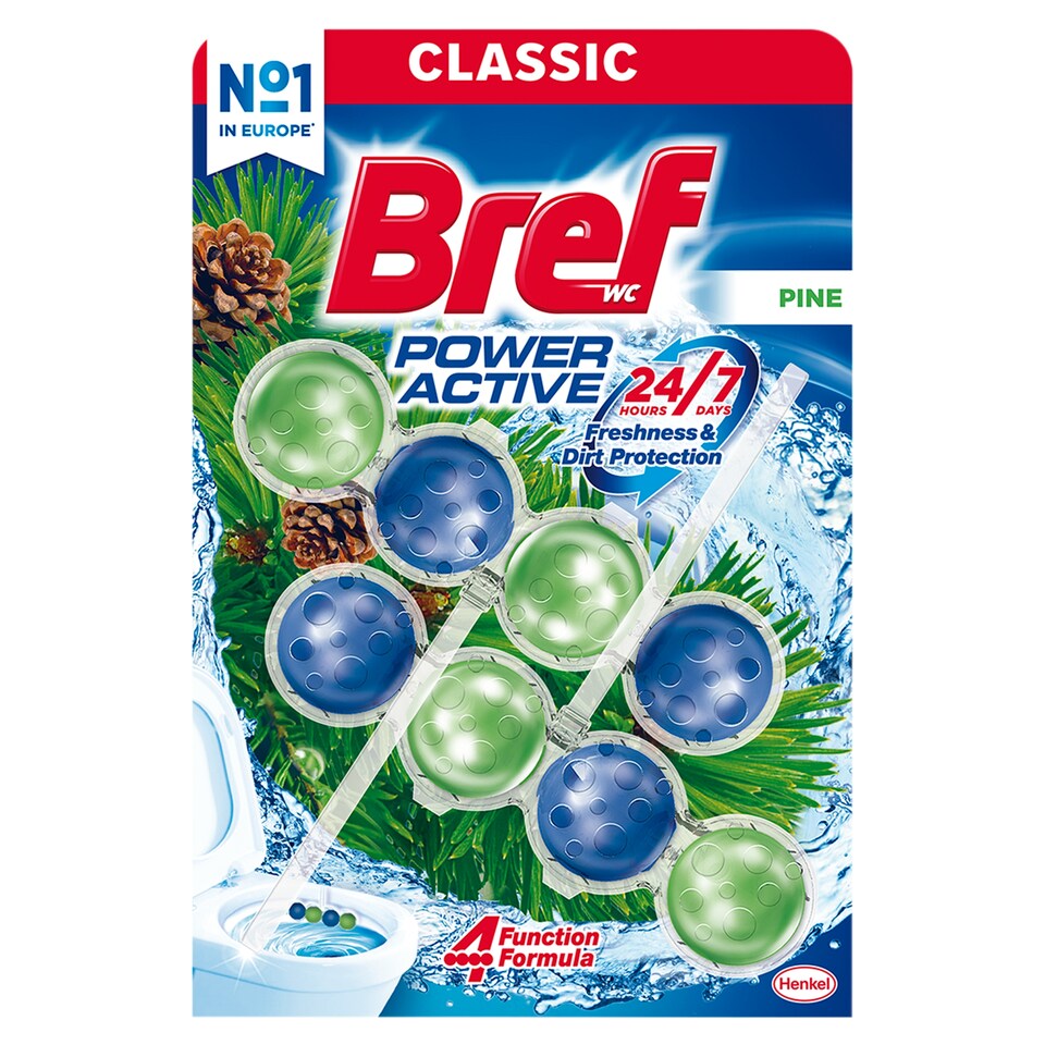 Bref Power Active Pine tuhý WC blok 2 x 50g