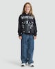image 2 of Wednesday Addams Print Cotton Rich Hoodie in Black