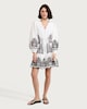 image 1 of The F&F Edit Pure Cotton Embroidered Buttoned Mini Dress in Multi Red