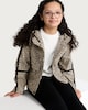 image 1 of F&F Girls Leopard Print Hooded Jacket in Multi Brown