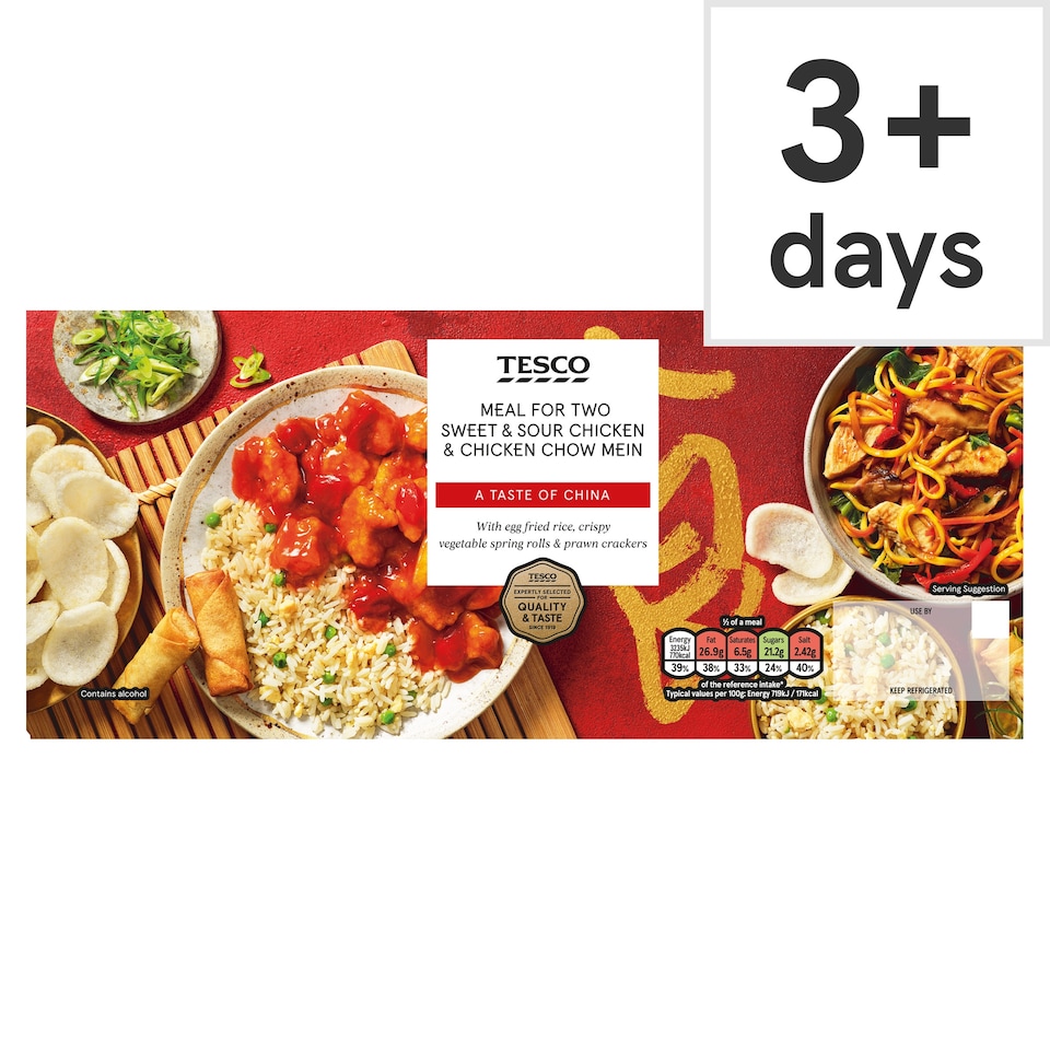 Tesco Sweet & Sour & Chow Mein Chicken Meal For 2 995G