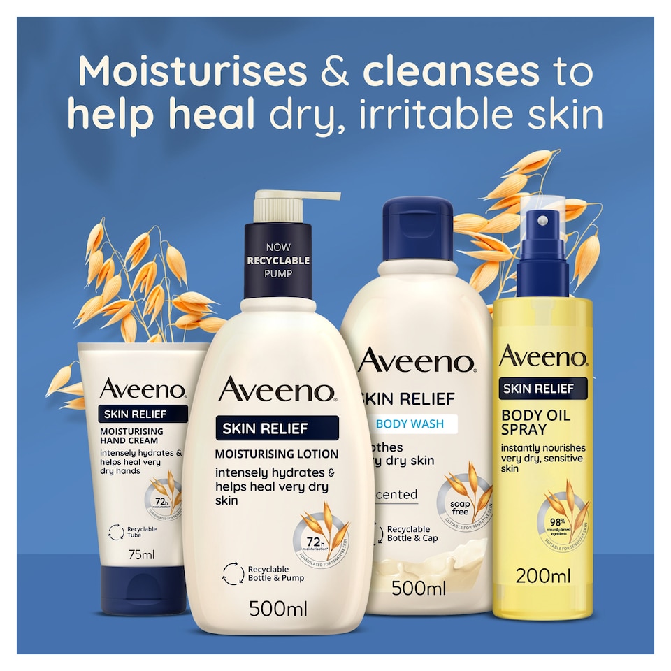 image 1 of Aveeno Skin Relief Body Lotion Moisturiser for Very Dry Skin 500ml