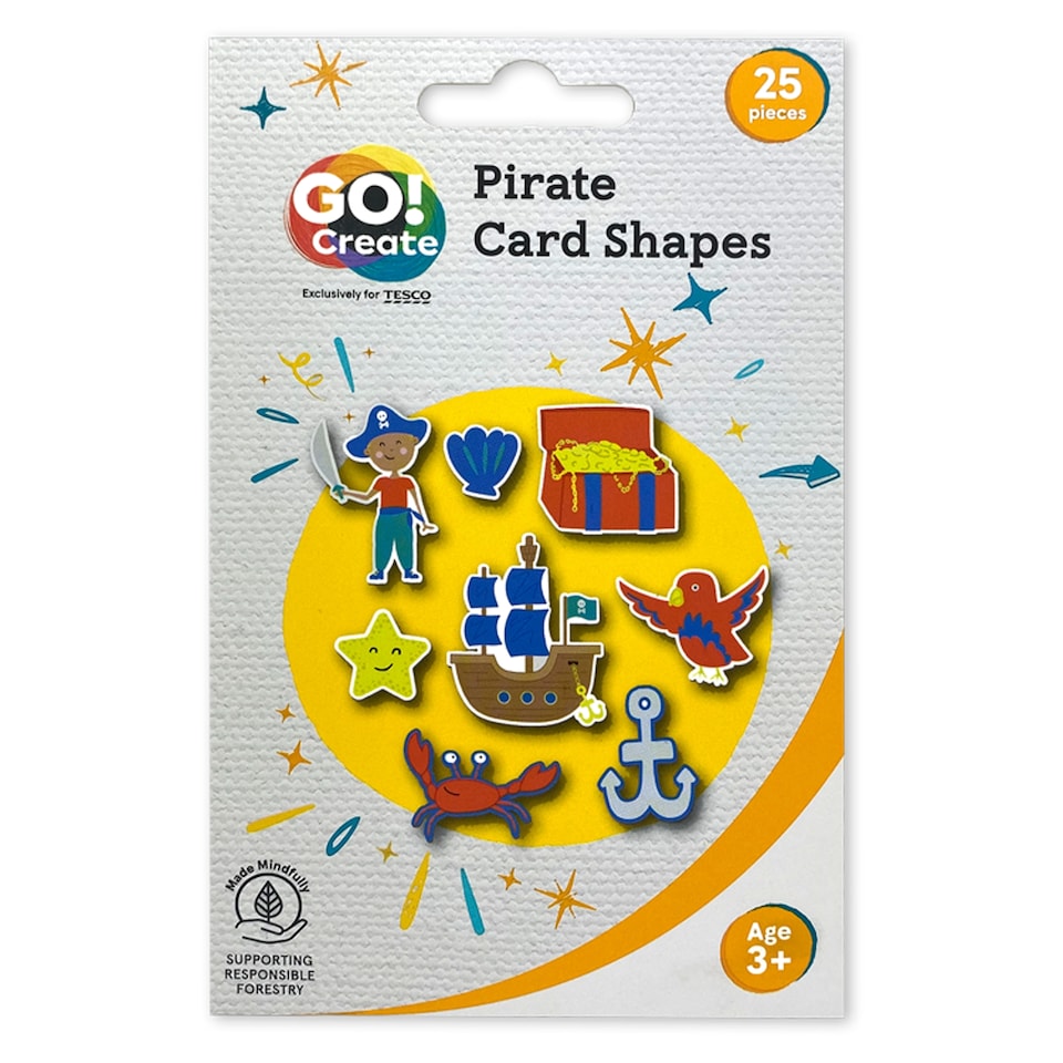Go Create Pirate Card Shapes 25 Pieces