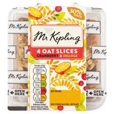 Kipling Snack Slices Orange, Cran & Oat 4pk