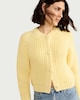 image 1 of F&F Chunky Knit Button Up Cardigan in Yellow