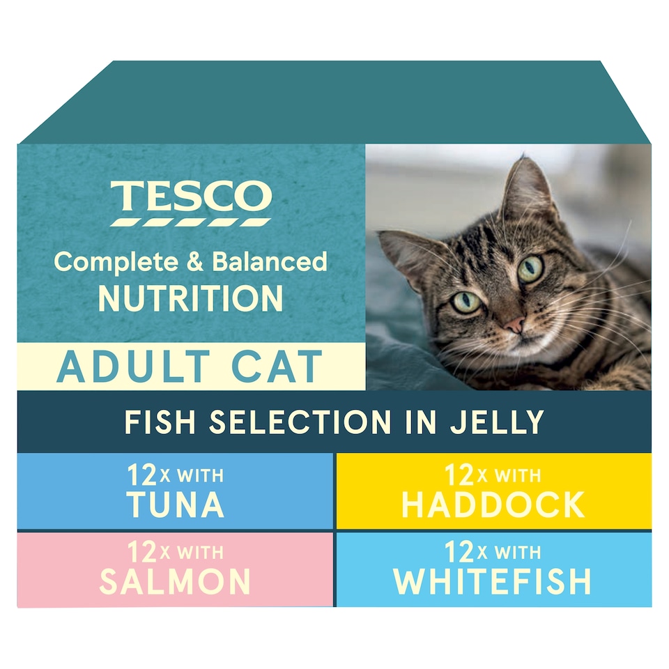 image 1 of Tesco Adult Cat Fish Selection in Jelly 12x100g