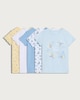 image 4 of F&F Girls 5-Pack Pure Cotton Butterfly Print T-Shirts in Multi Blue