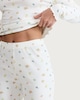 image 1 of F&F Cotton Rich Ribbed Fruit Print Long Sleeved Pyjamas in Multi White