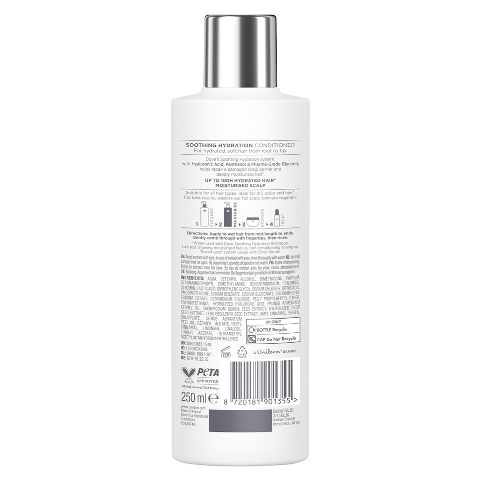 image 1 of Dove Scalp Hair Therapy Soothing hydration Conditioner 250ml