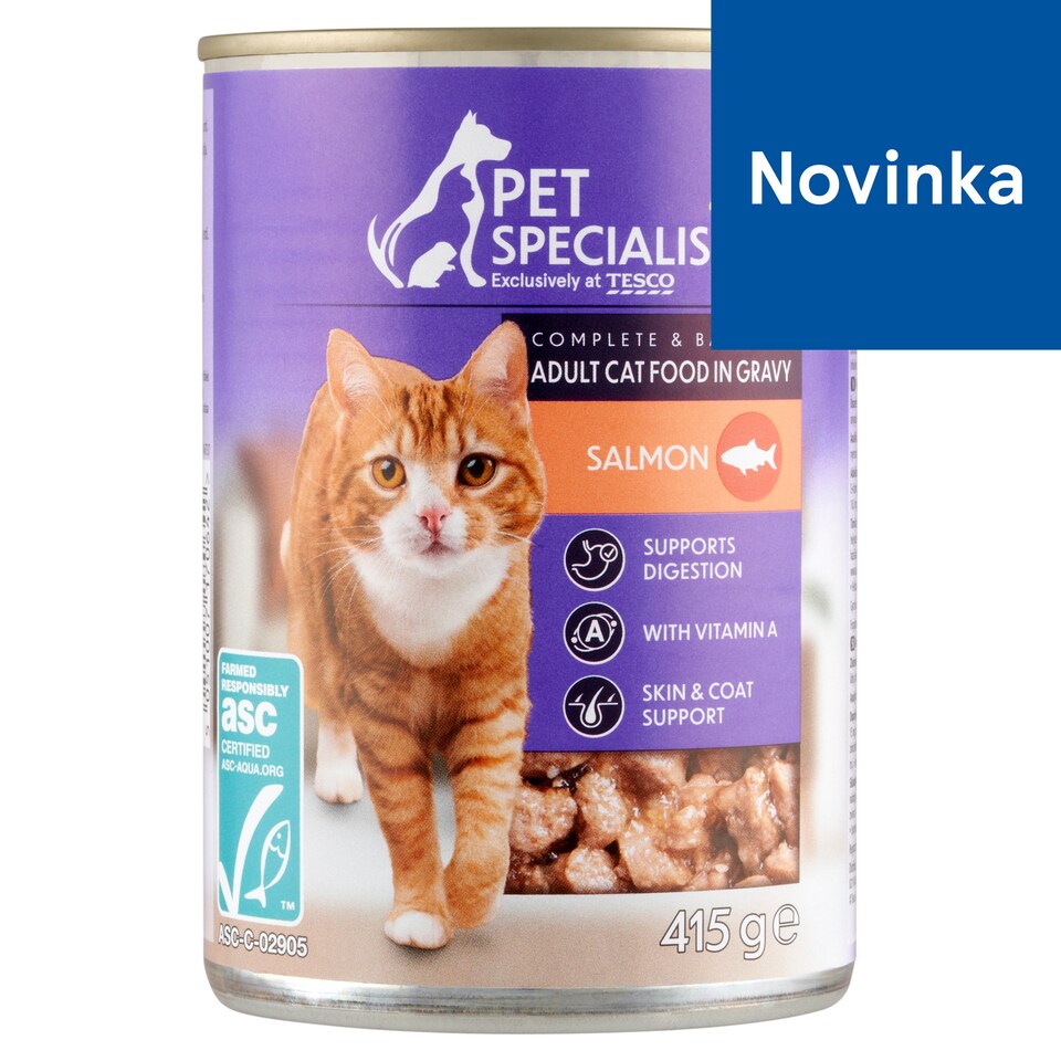 Pet Specialist Complete Food for Adult Cats Chunks with Salmon in Sauce 415 g