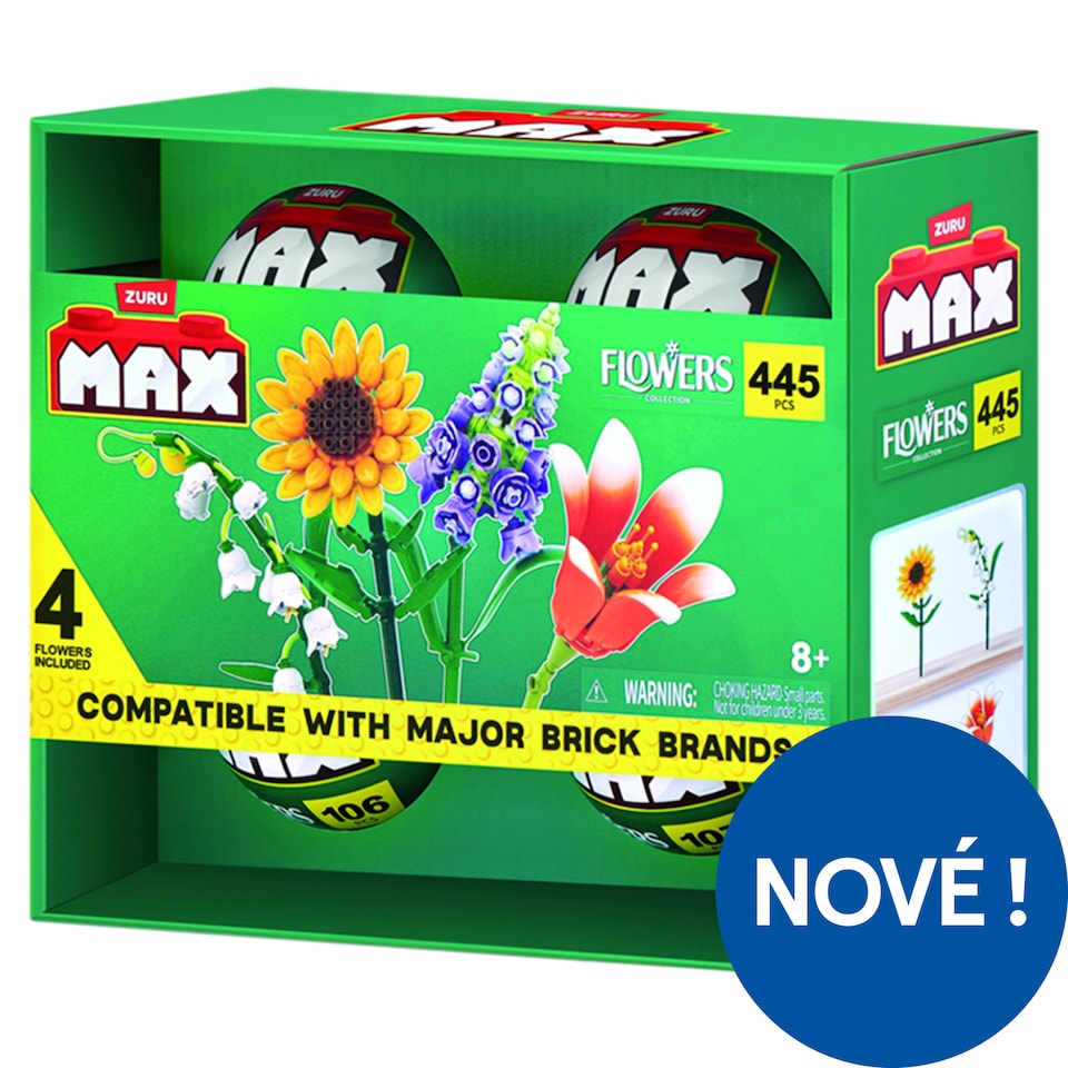 Zuru Max Flowers Collection květinová stavebnice 4 ks