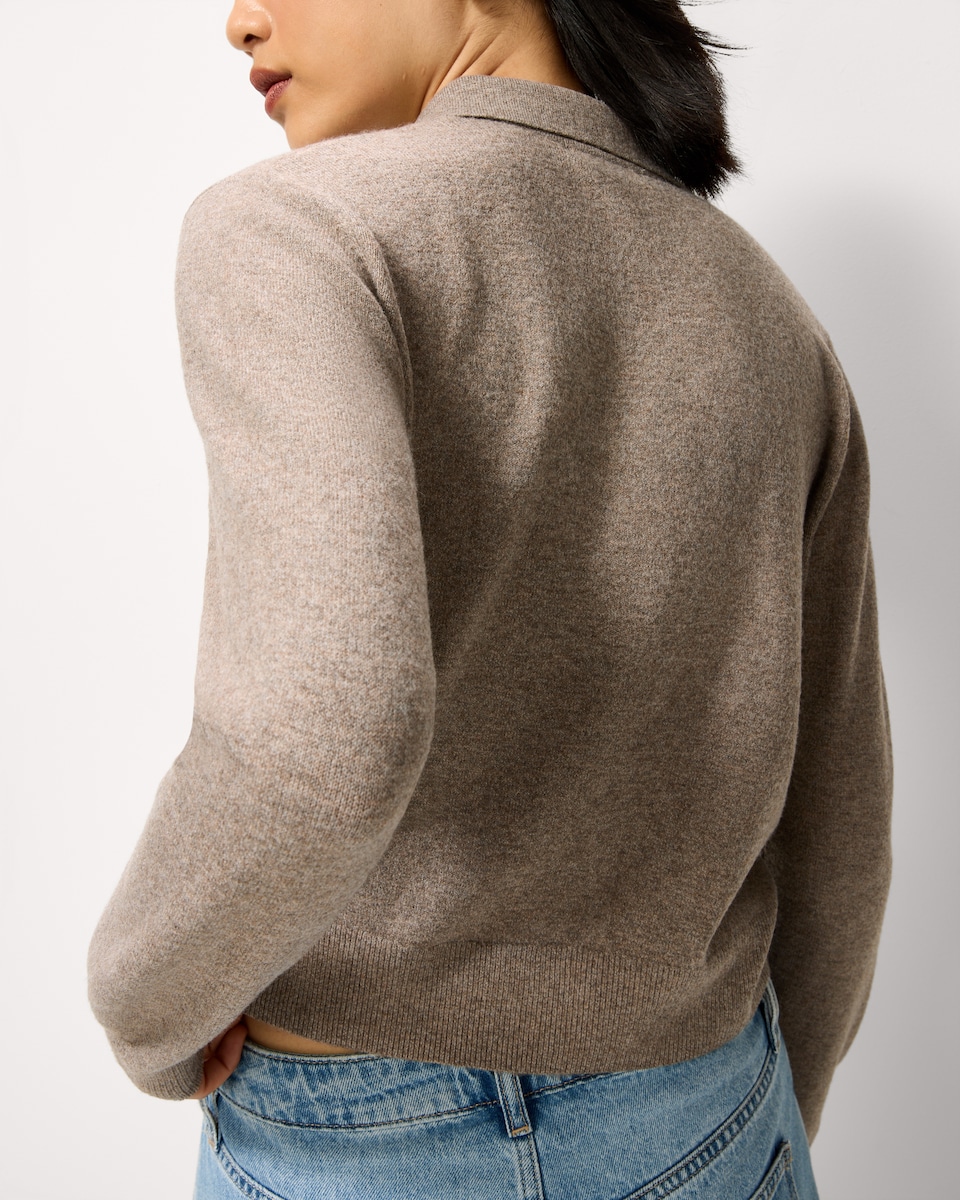 image 1 of F&F Collared Jumper in Mink