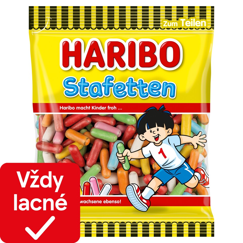Haribo Stafetten cukríky zo sladkého drievka v dražé 160 g