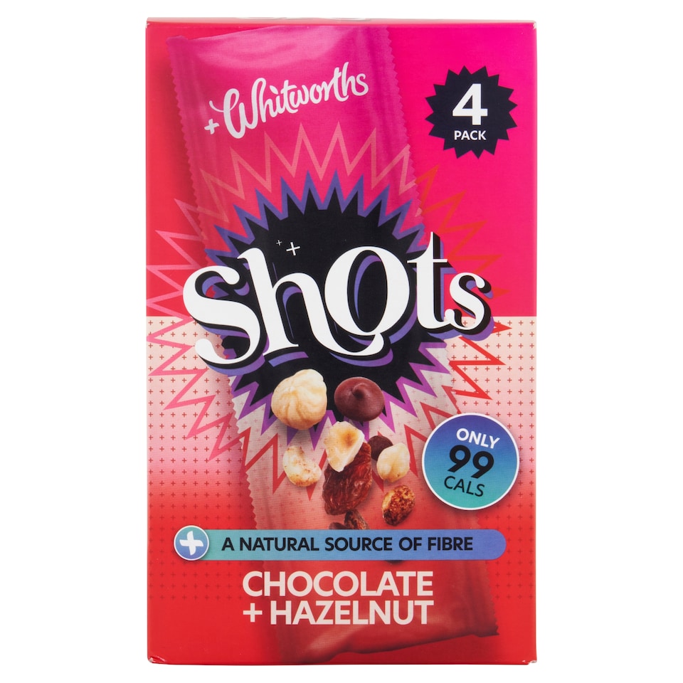 image 1 of Whitworths Shots Chocolate & Hazelnut 4 x 25g