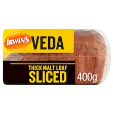 Irwin's Veda Malt Loaf Thick Sliced 400g