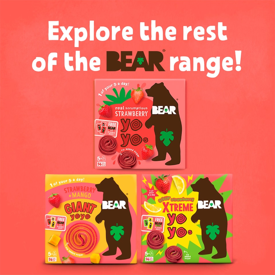 image 1 of Bear Giant Yoyo - Strawberry & Mango 5 x 20g