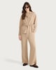 image 1 of F&F Pure Lyocell Belted Long Sleeved Co-ord Shirt in Neutral
