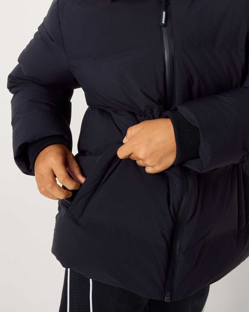 image 1 of F&F Boys Padded Hooded Jacket in Navy