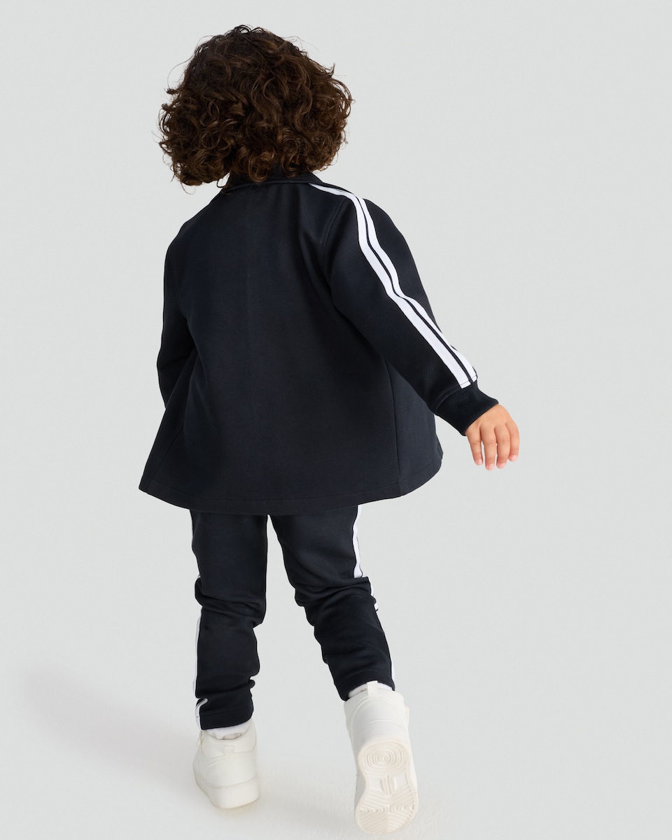 image 1 of F&F Boys 3-Piece Cotton Rich Shirt and Joggers Set in Navy