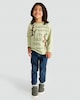 image 2 of Stick Man Pure Cotton Long Sleeve T-Shirt in Green